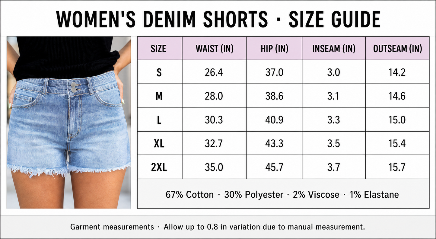 Women's Stretch Denim Shorts – Style 26044