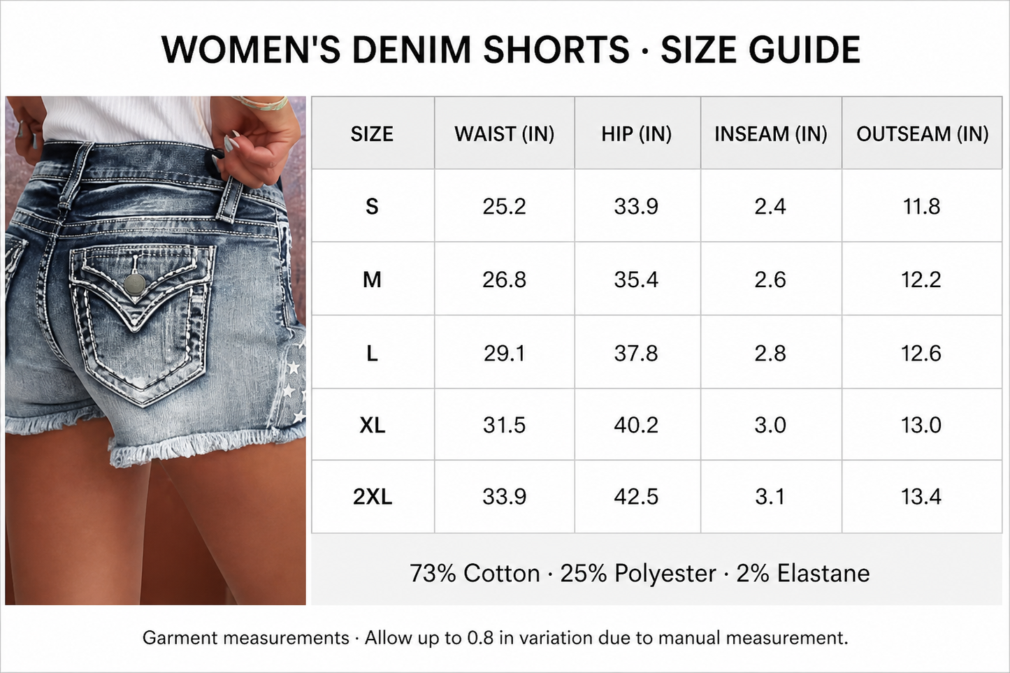 Women's Medium-Stretch Denim Jeans – Style 2402