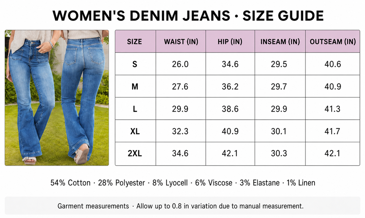 Women's Medium-Stretch Denim Jeans – Style 2530