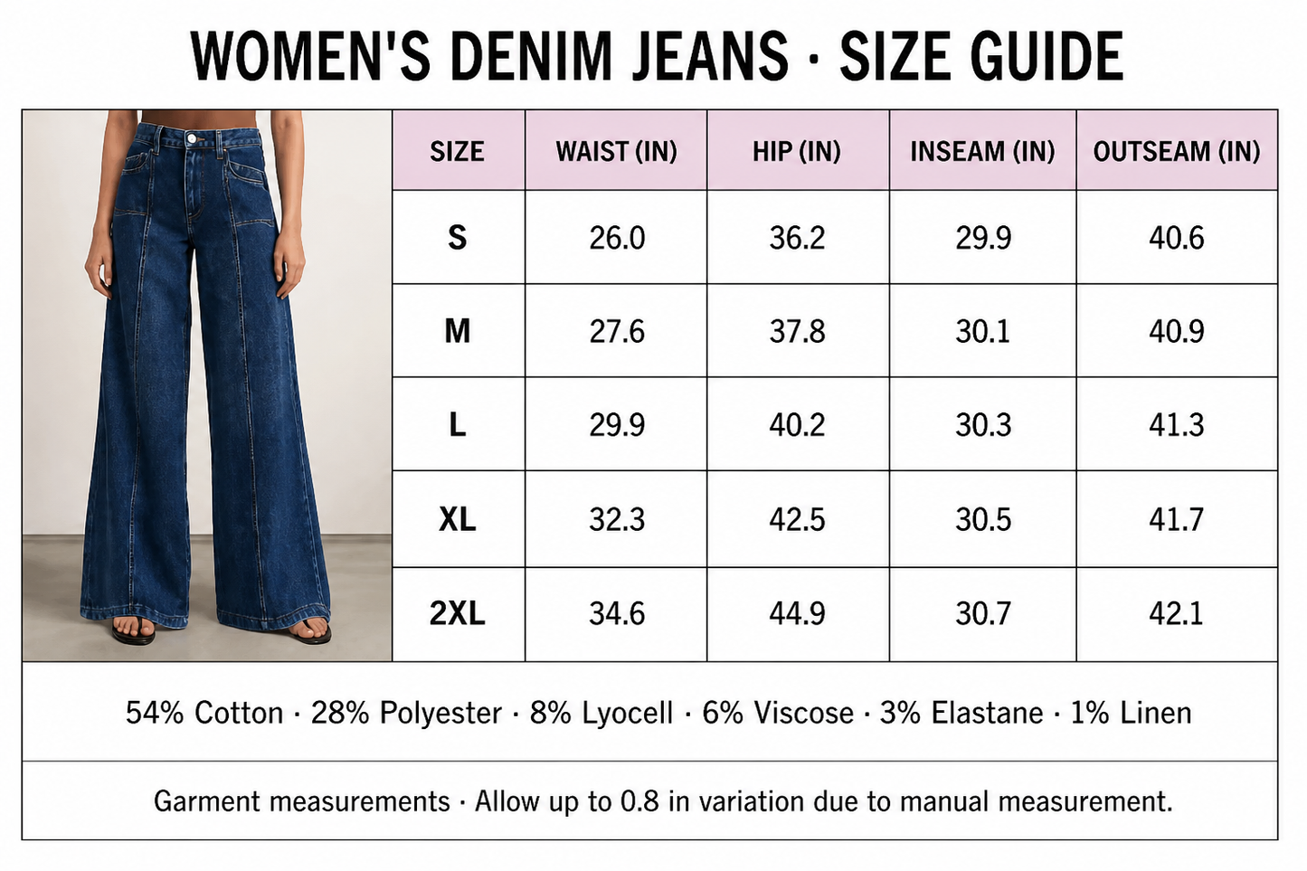Women's Medium-Stretch Denim Jeans – Style 2581