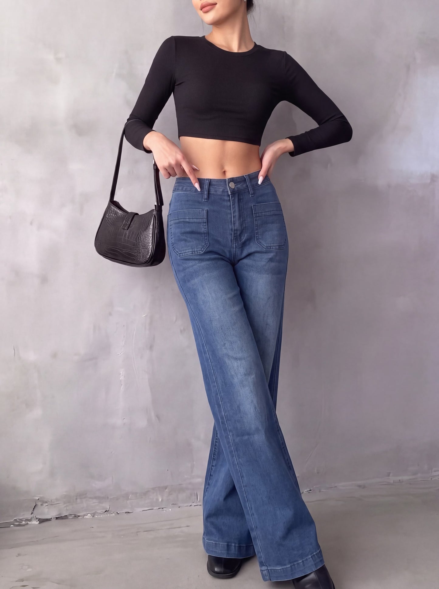 Women's Medium-Stretch Denim Jeans – QFX-2454